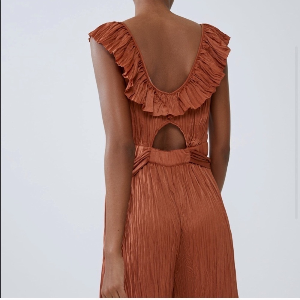 ZARA BNWT Wrinkled Look Jumpsuit - Picture 6 of 7